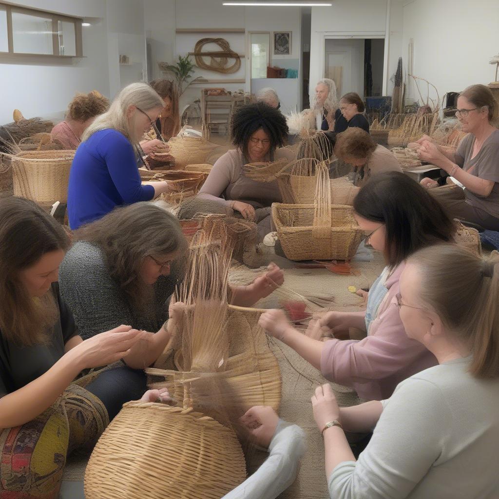 Adelaide Basket Weaving Workshop Scene