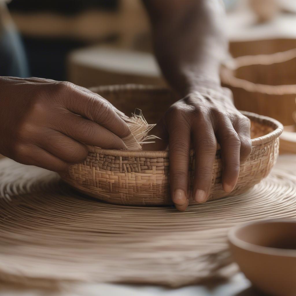 Experienced Basket Weavers Creating Intricate Designs in Richmond