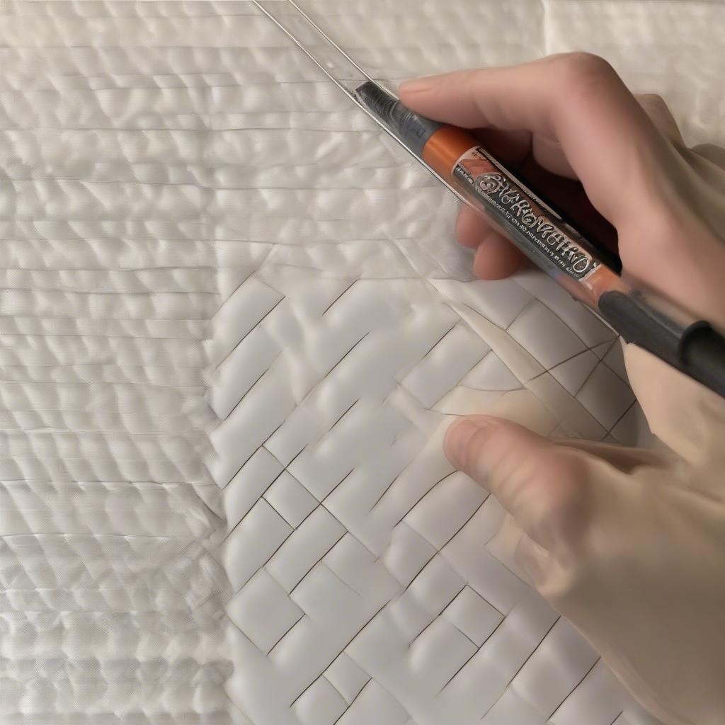 Applying Basket Weave Stencils with Different Techniques