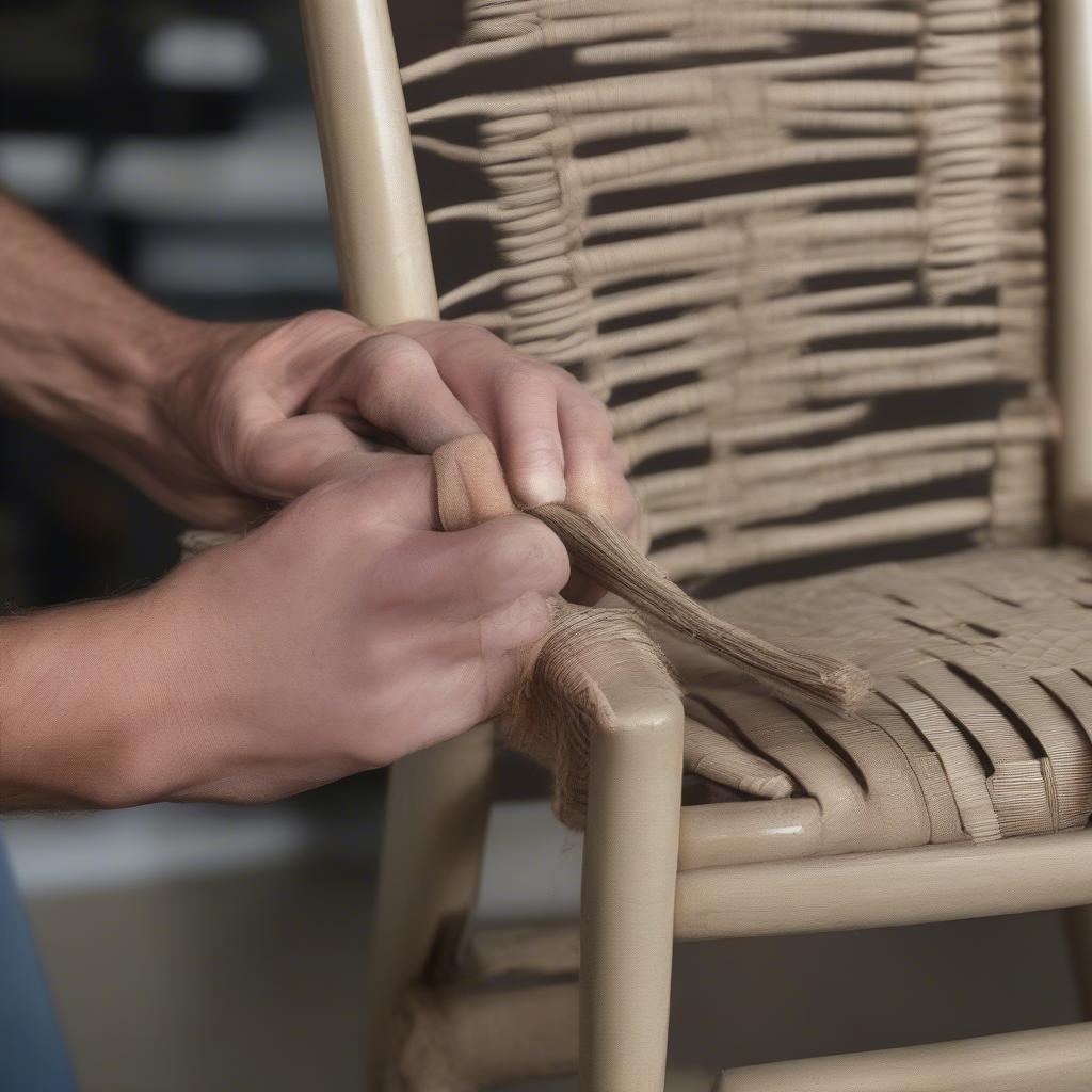 Assessing the Damage to a Weaved Chair