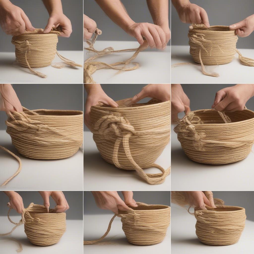 Attaching a Rope Handle to a Paper Basket: Steps and Techniques