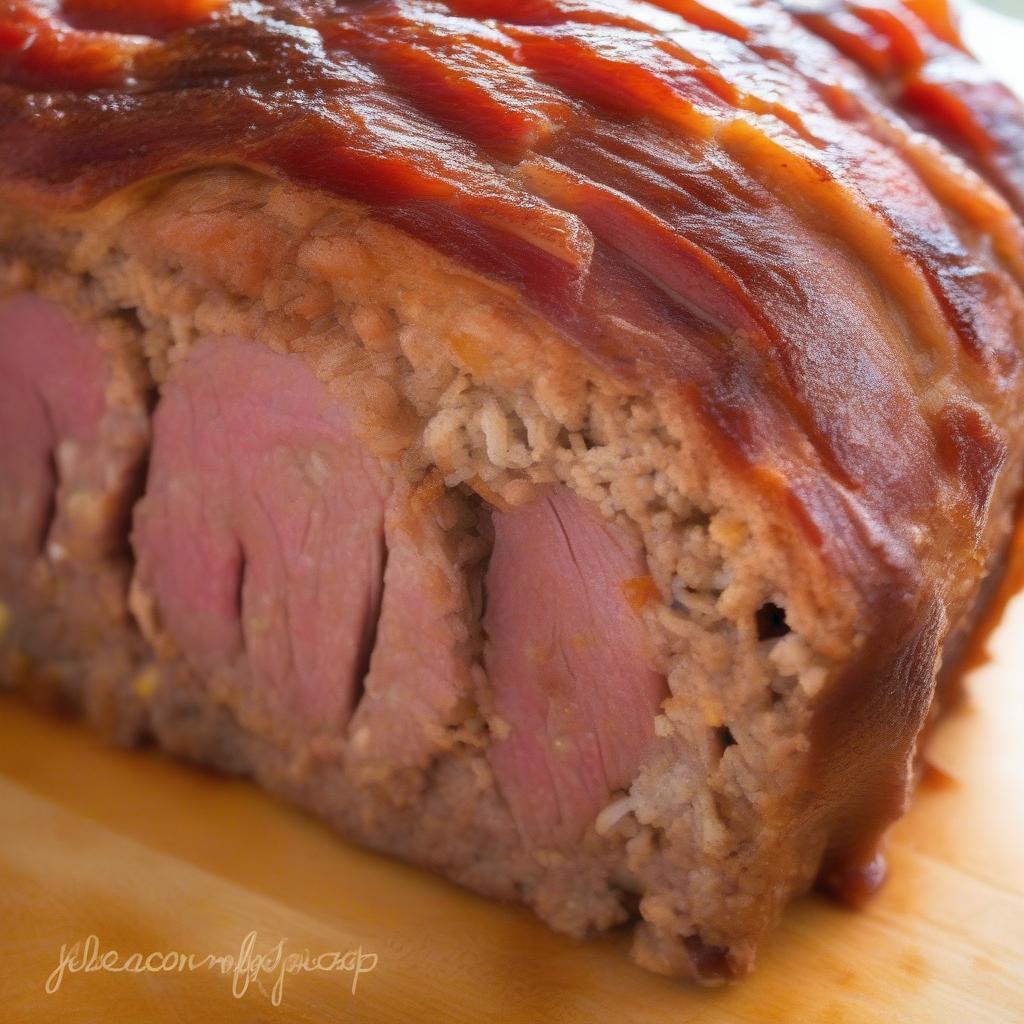 Baked Basket Weave Bacon Meatloaf