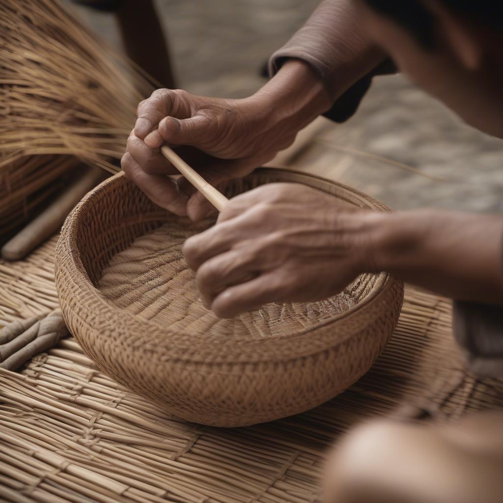 Traditional Bamboo Basket Weaving