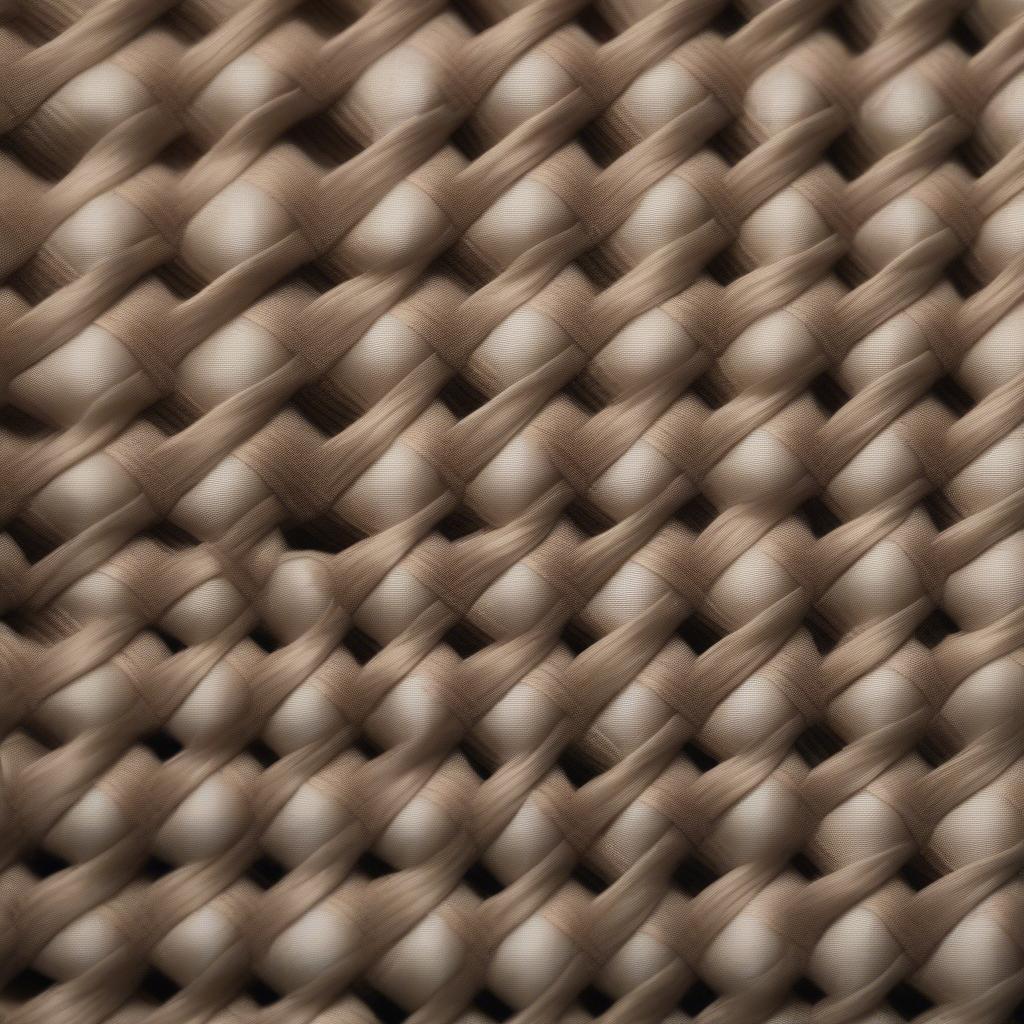 Close-up view of basket weave fabric showcasing the interwoven structure