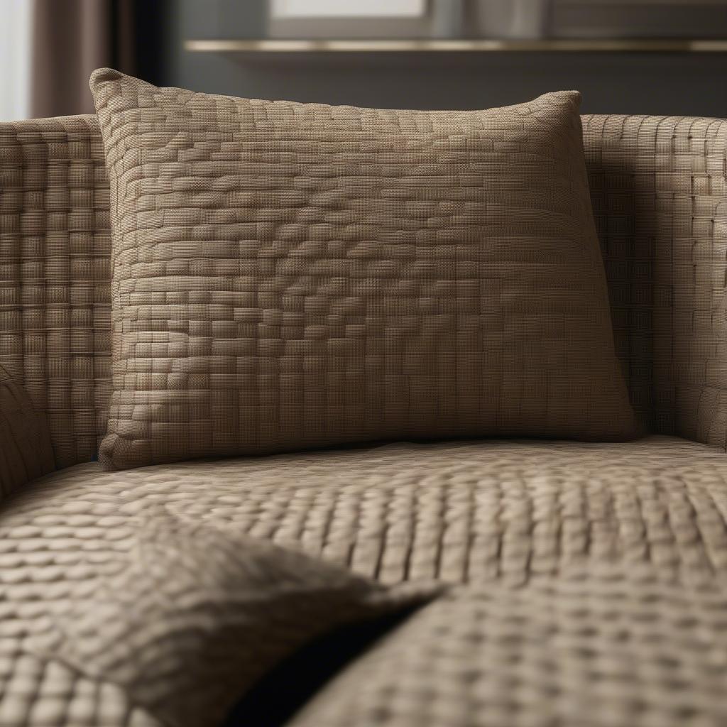 Basket weave fabric used in furniture upholstery