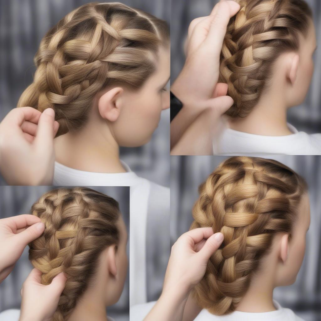 Step-by-Step Basket Weave French Braid