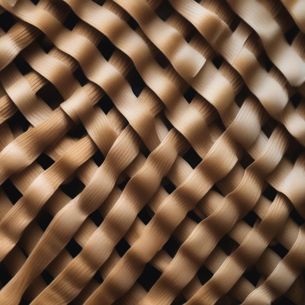 Close-up view of a basket weave hat showcasing intricate details and craftsmanship