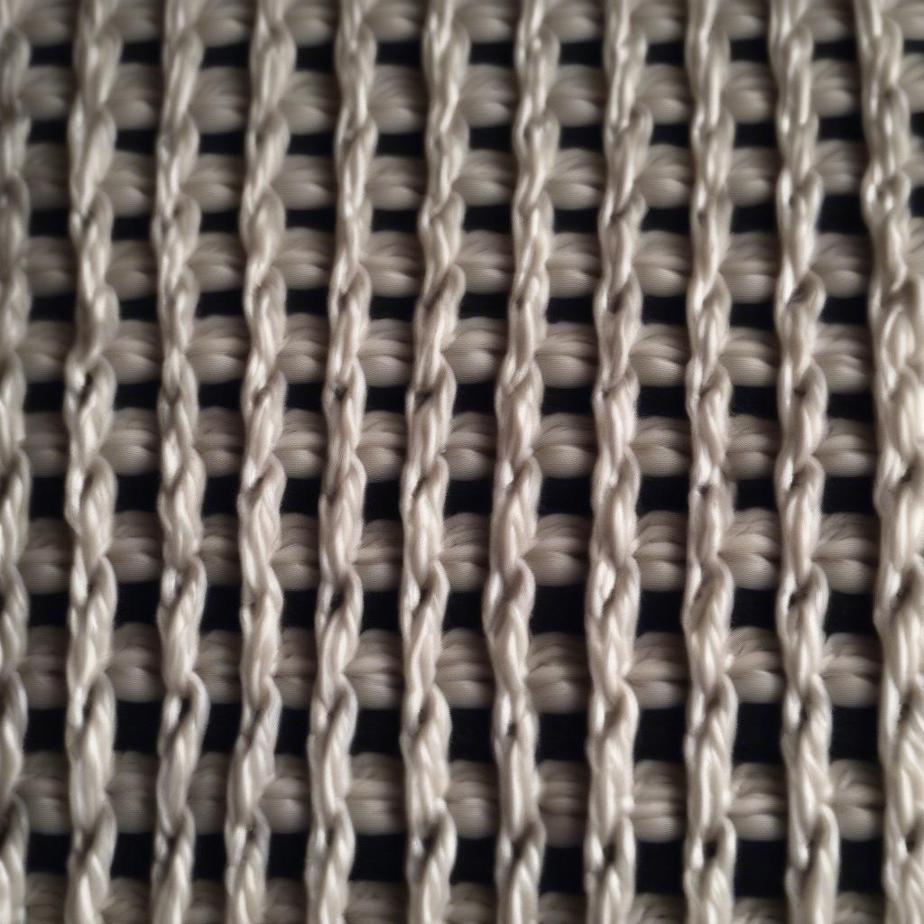 Close-up of the Basket Weave Crochet Stitch