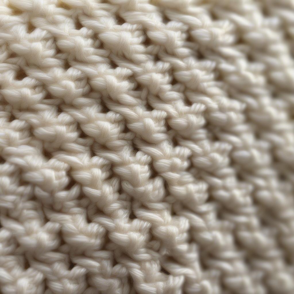 Close-up view of the Basket Weave Stitch