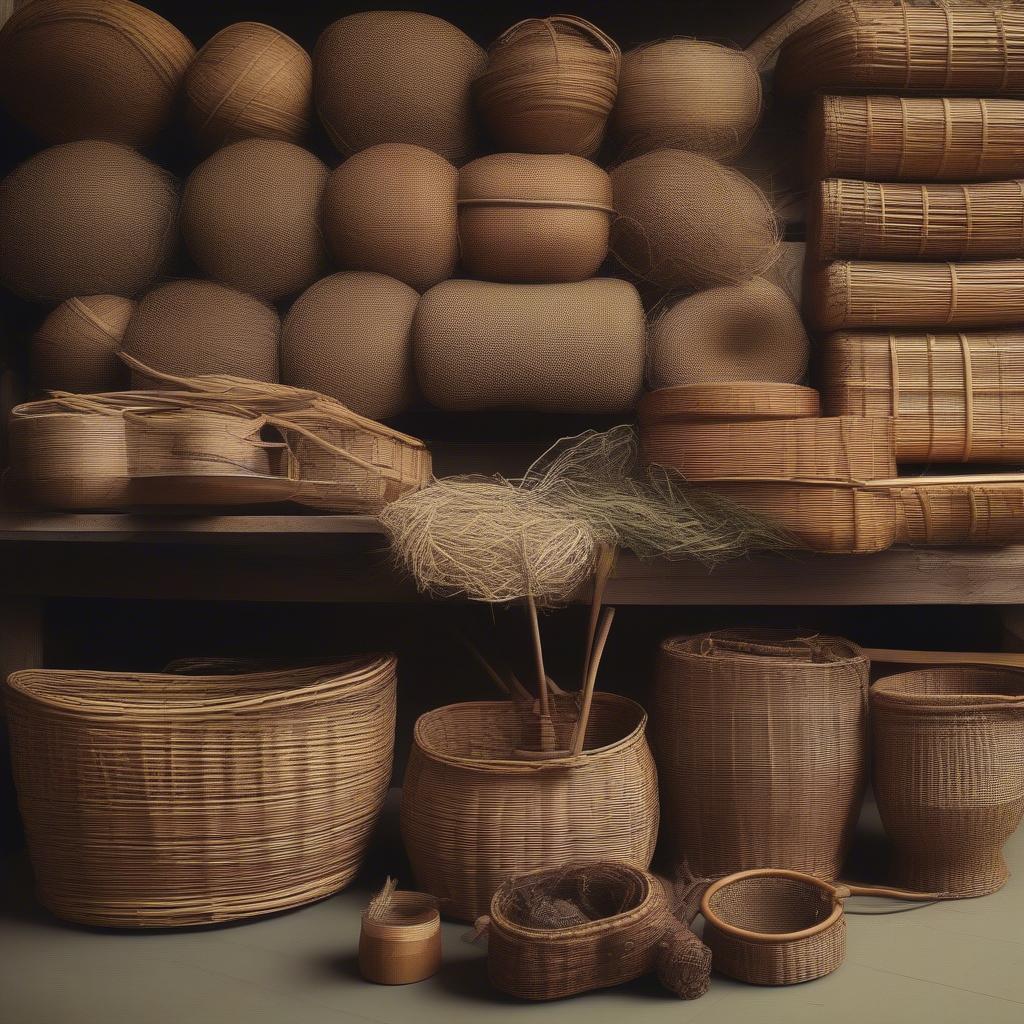 Rattan and Wicker for Basket Weaving