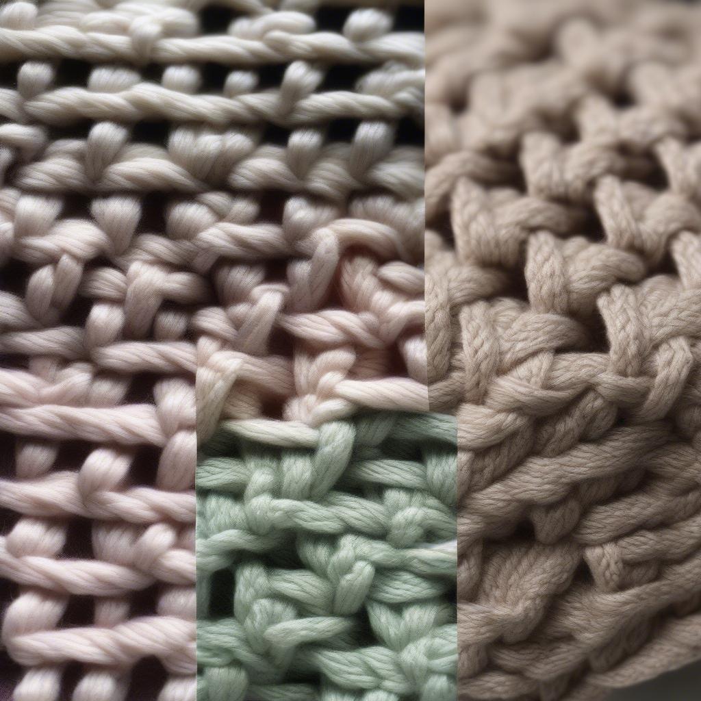 Variations of the basketweave stitch.