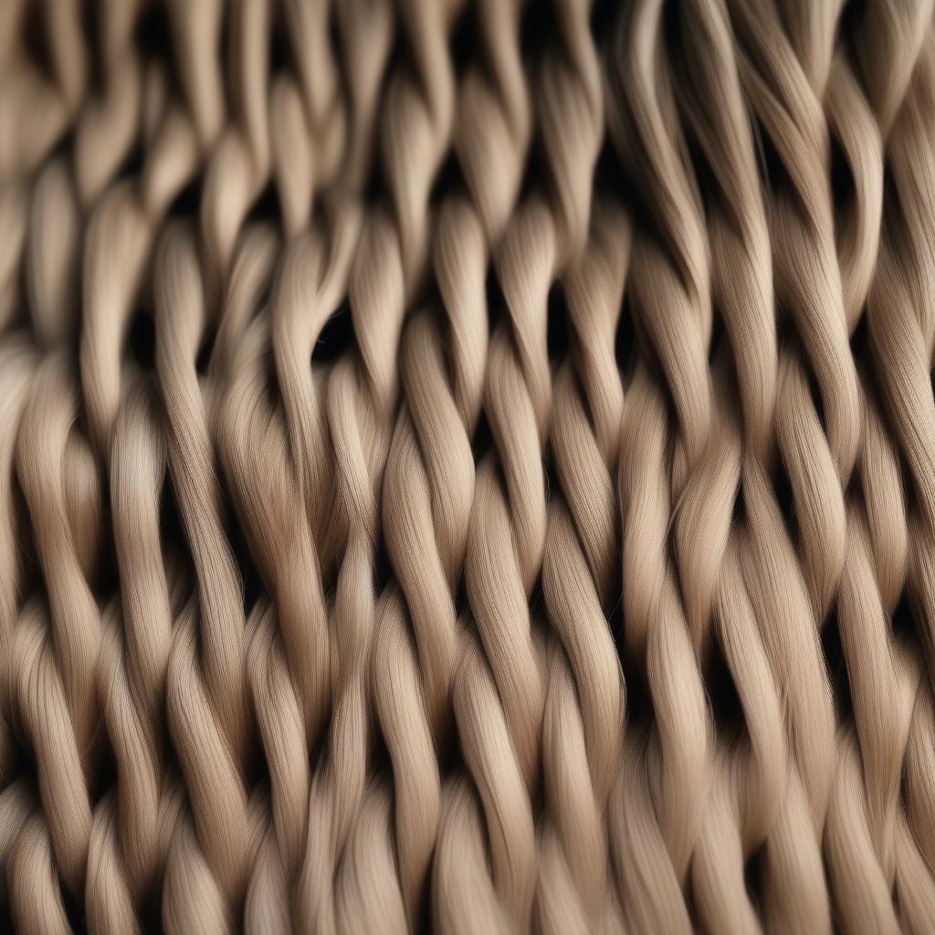 Close-up view of bast fibers showing texture and color variations