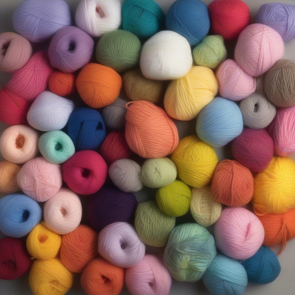 Various colors of Bernat Baby Yarn