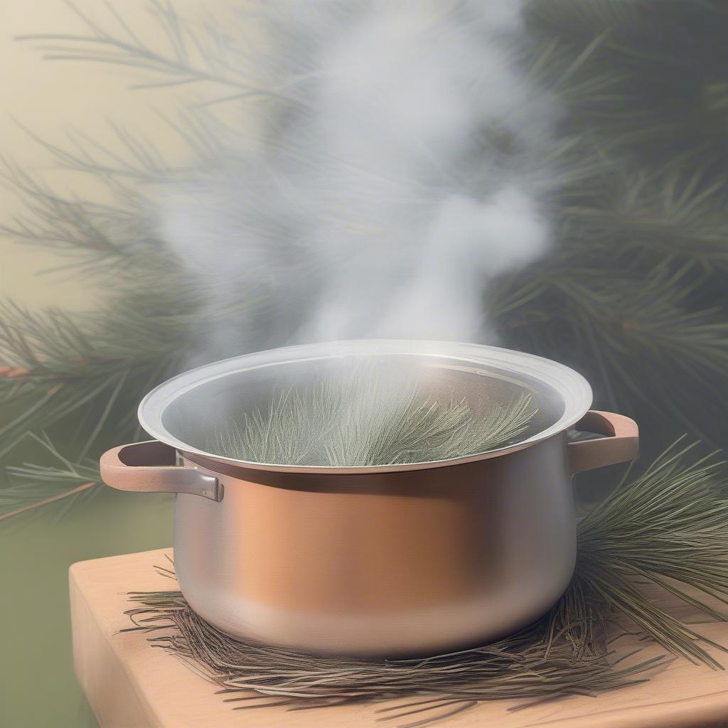 Boiling Pine Needles Preservation Technique