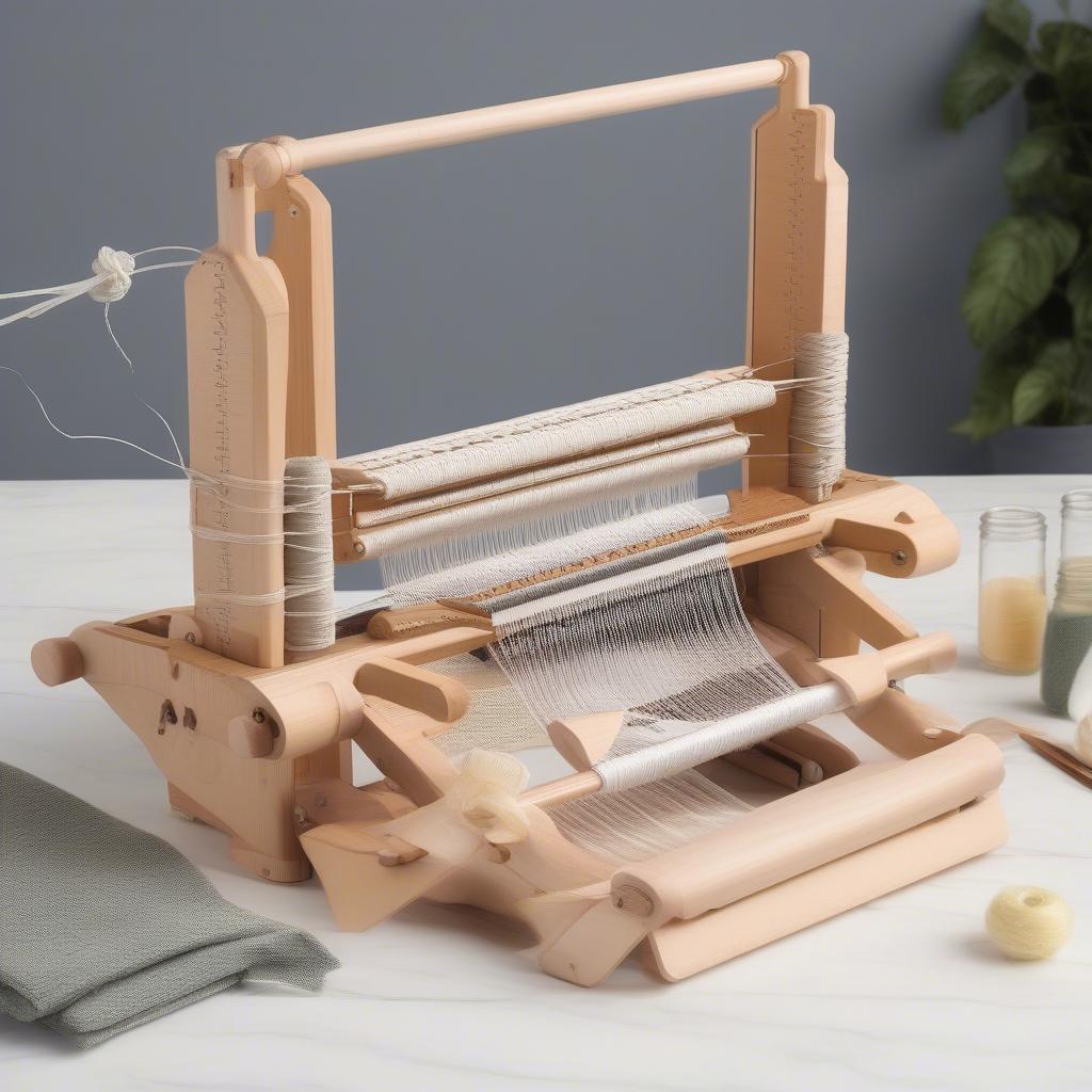 Setting up the Brio Table Top Weaving Loom