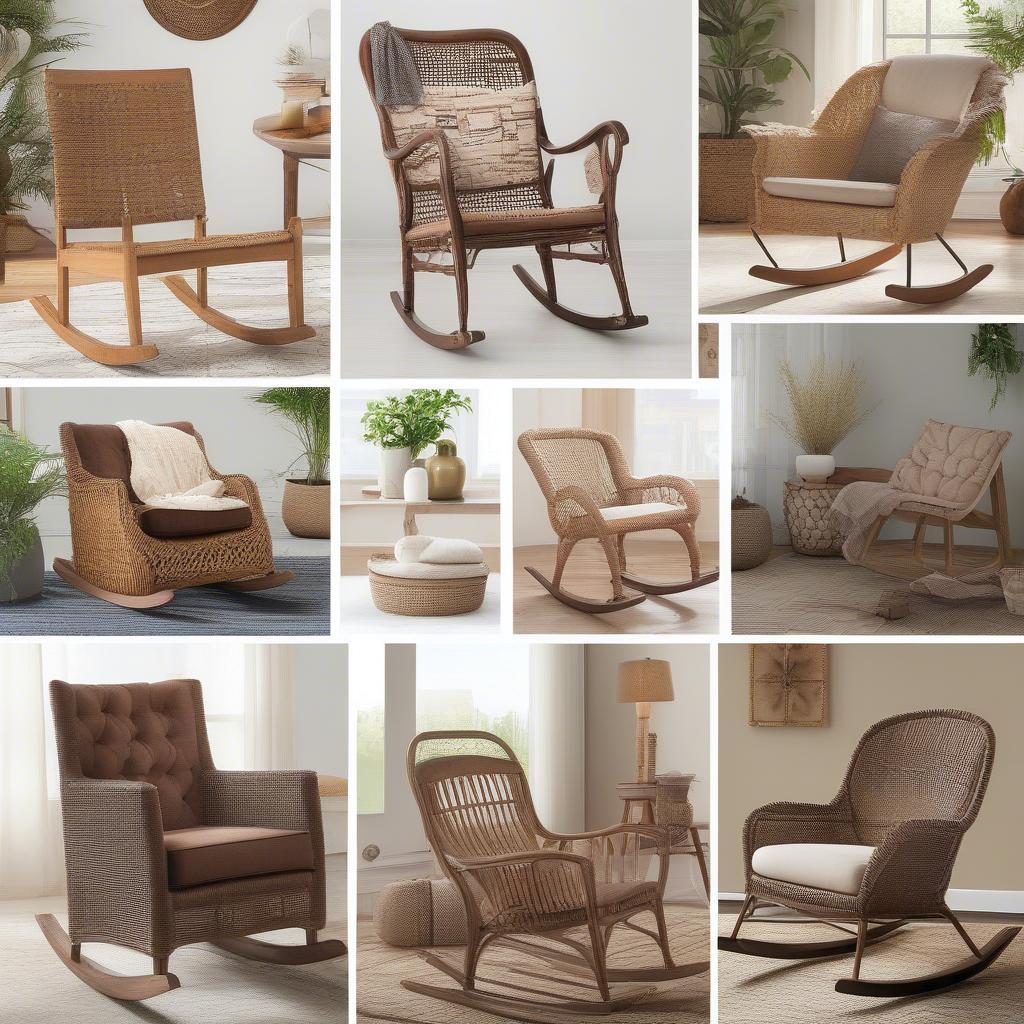 Brown Weave Rocking Chair Styles