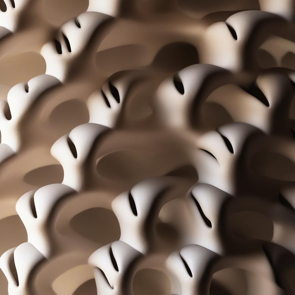 Close-up view of a ceramic weave table lamp, highlighting the intricate texture and pattern of the shade.