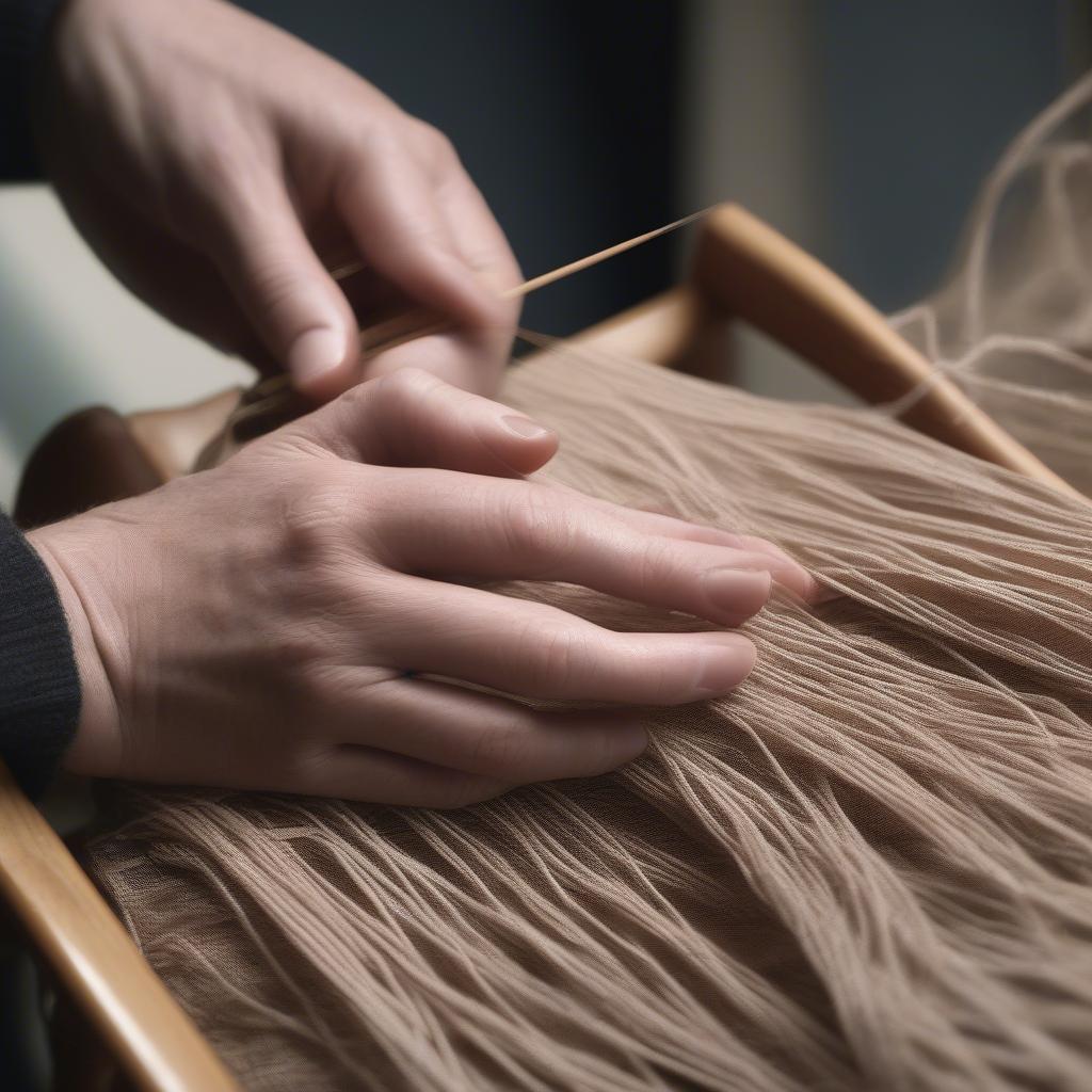 Weaving New Strands into a Chair Seat