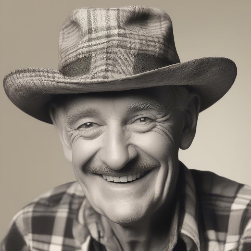 Charley Weaver portrait featuring his iconic squashed hat