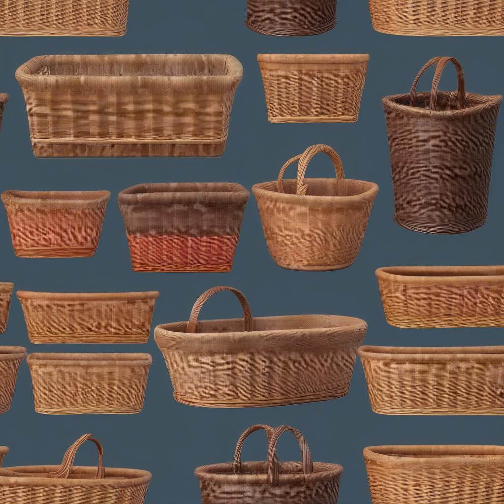 Variety of cheap wicker baskets