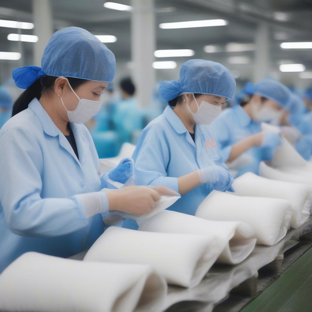 China Non-Woven Pillow Bag Factory Quality Control Inspection