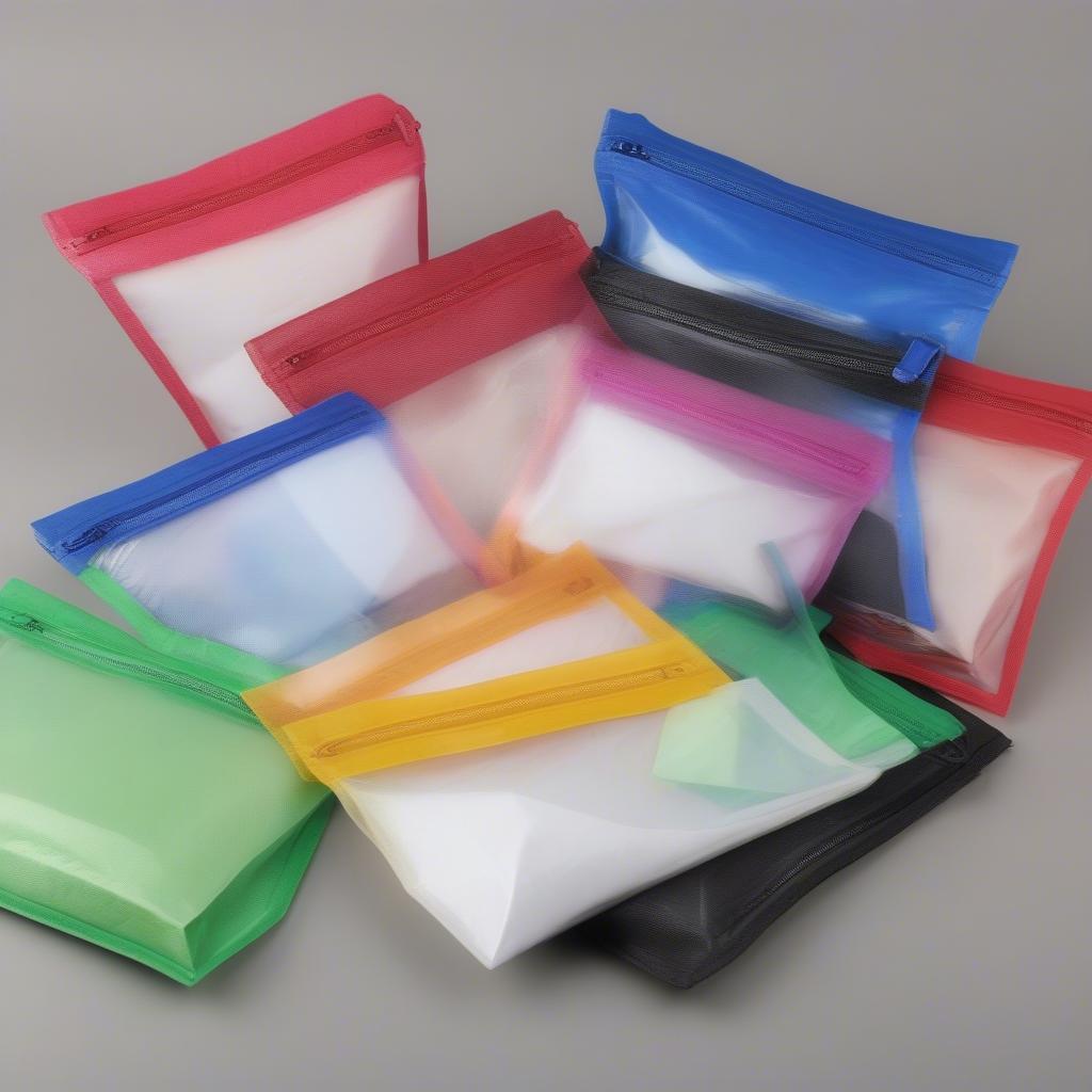 Different sizes and thicknesses of non-woven PVC zipper bags