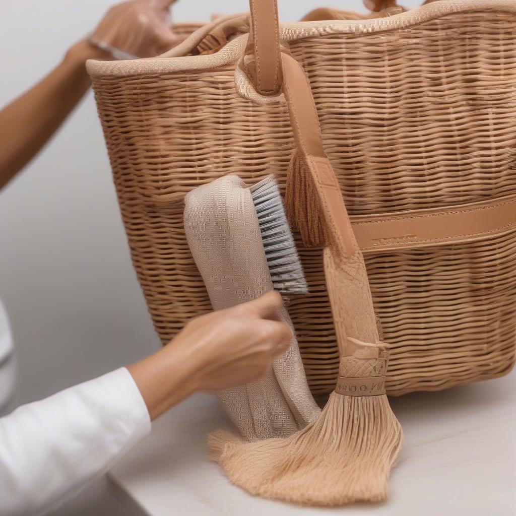 Cleaning a Moda Luxe Wicker Tote