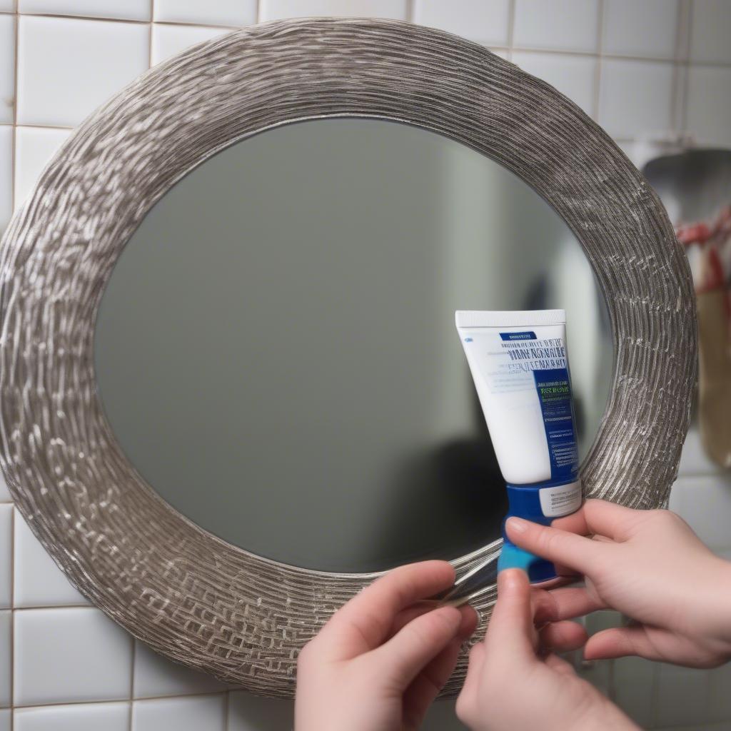 Cleaning a Metal Basket Weave Mirror