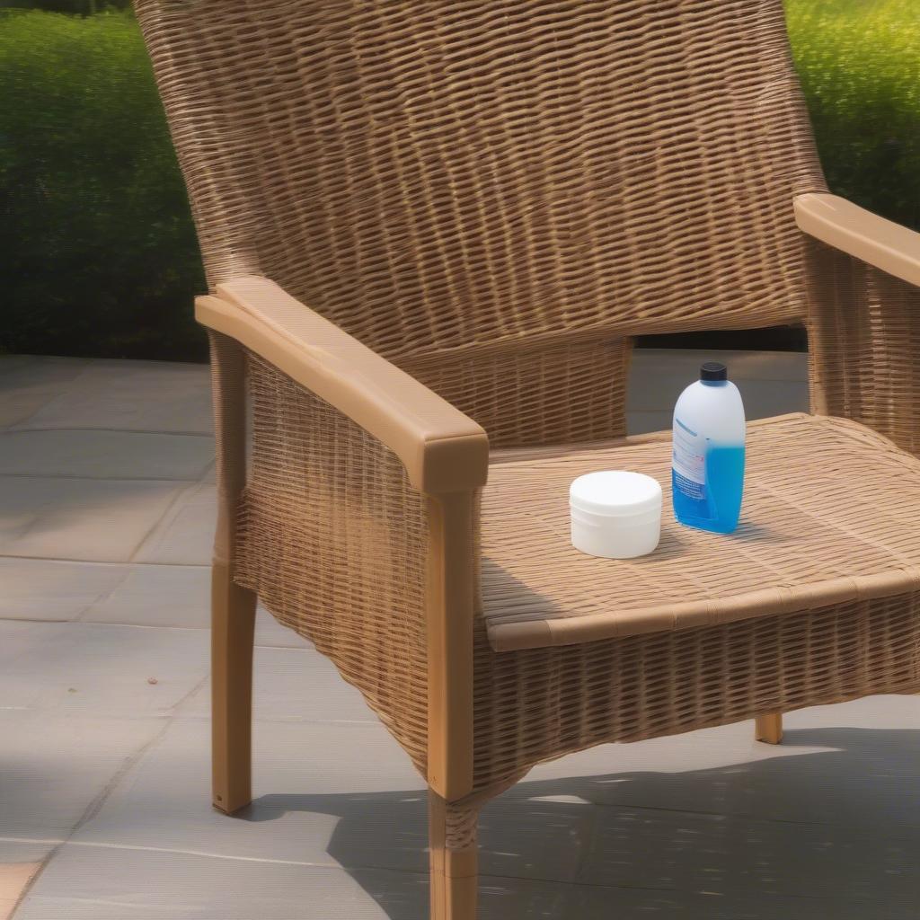 Cleaning Outdoor Wicker Furniture with Soap and Water