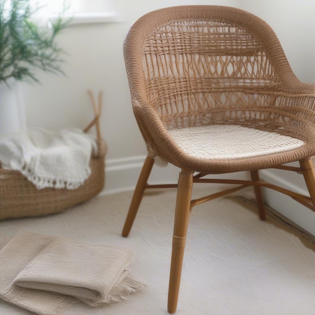 Cleaning a Threshold Open Weave Wicker Chair