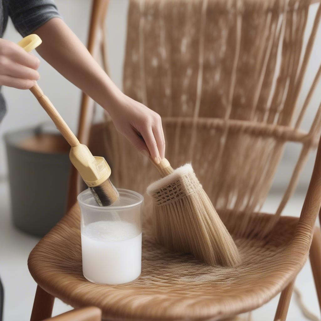 Cleaning a Weaved Chair