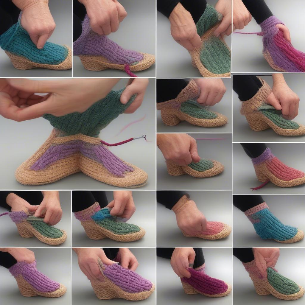 Steps to Create a Closed Basket Weave Heel Lock