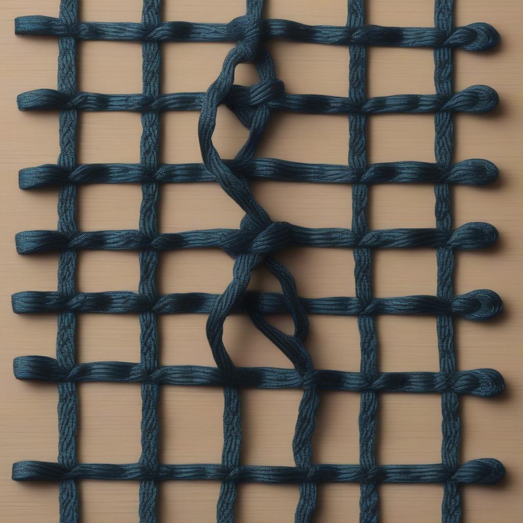 Step-by-step illustration of the cobra weave knot