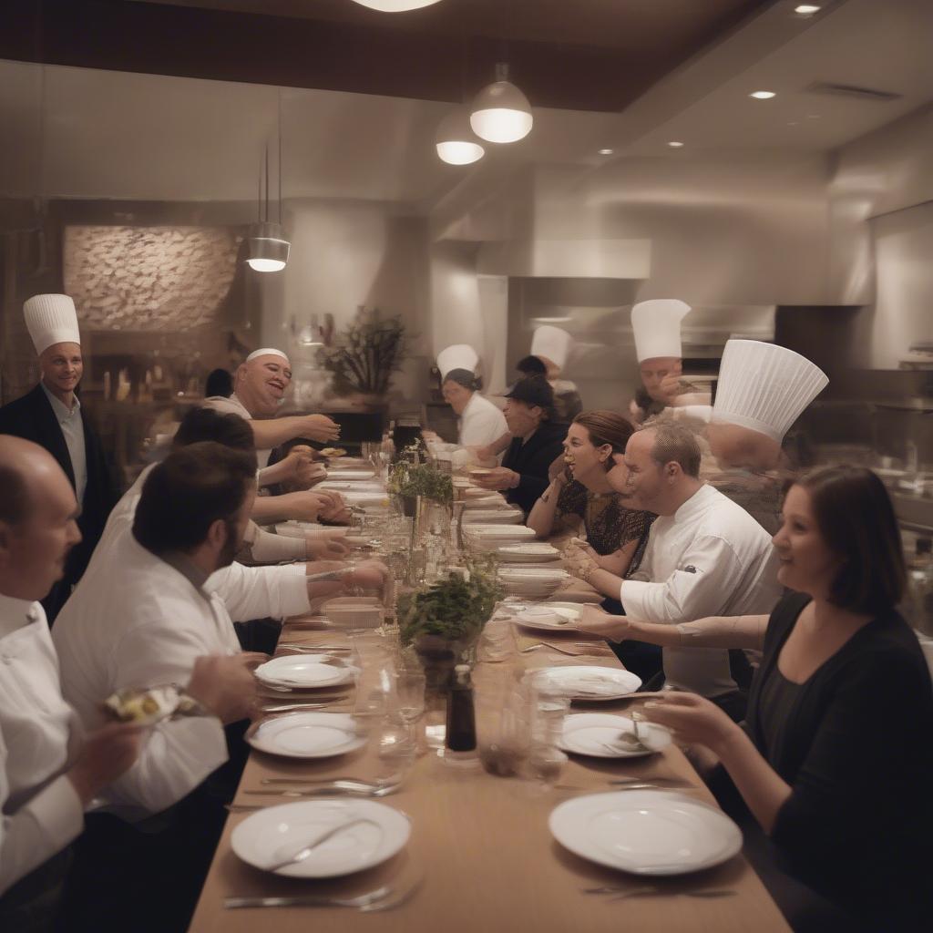 Guests Enjoying a Meal at Cook Weaver's Chef's Table