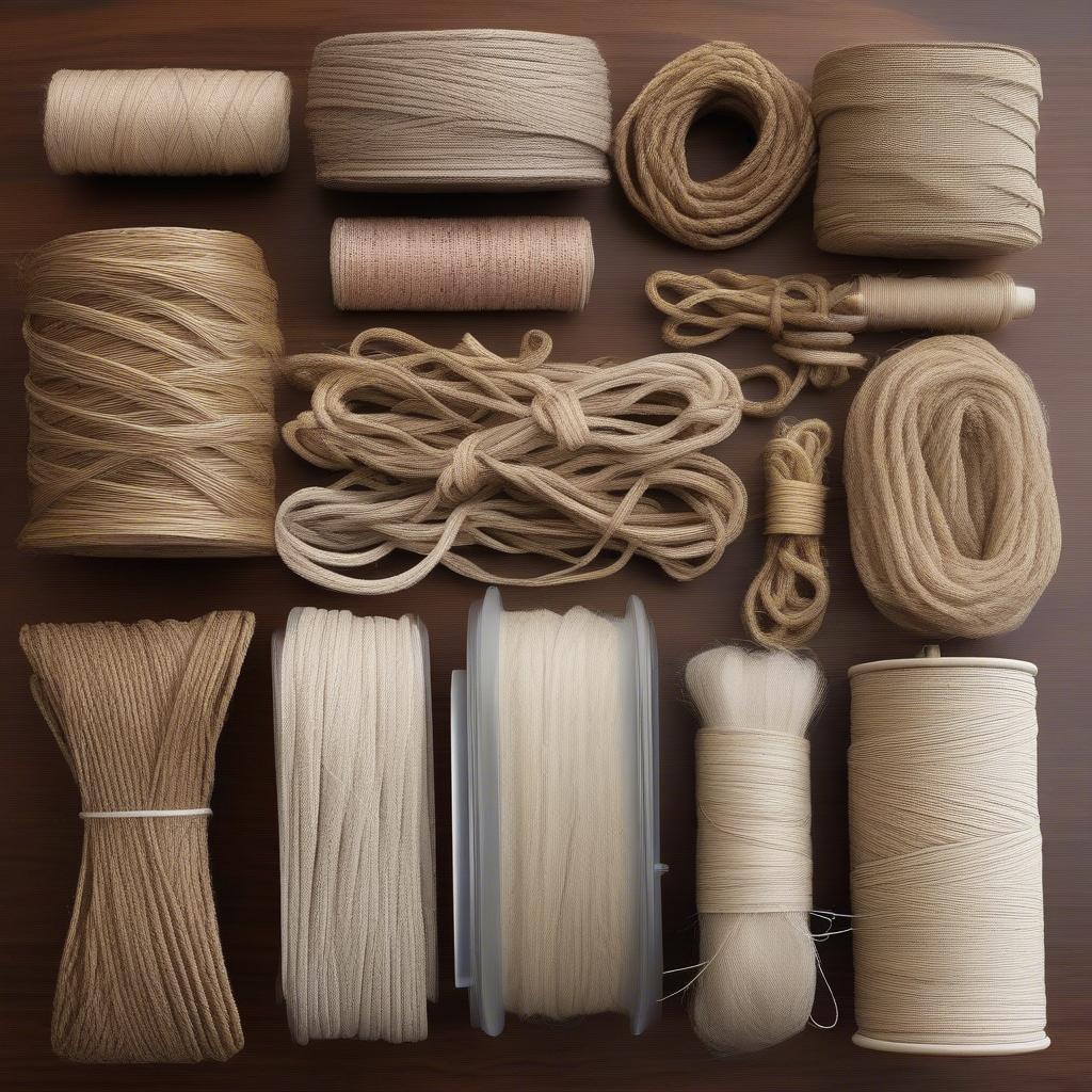 Various Cordage Materials for Basket Weaving