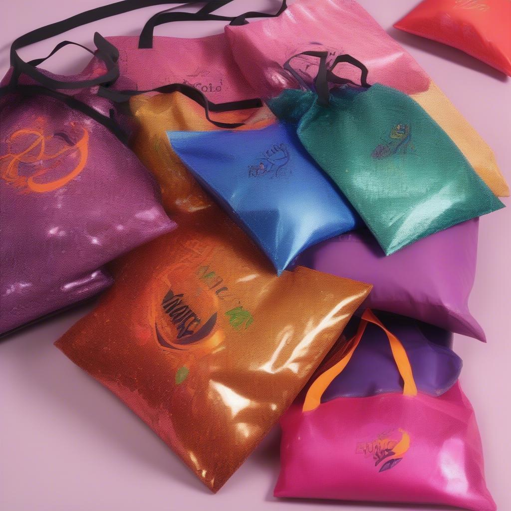 Custom Printed Glitter Non-Woven Bags