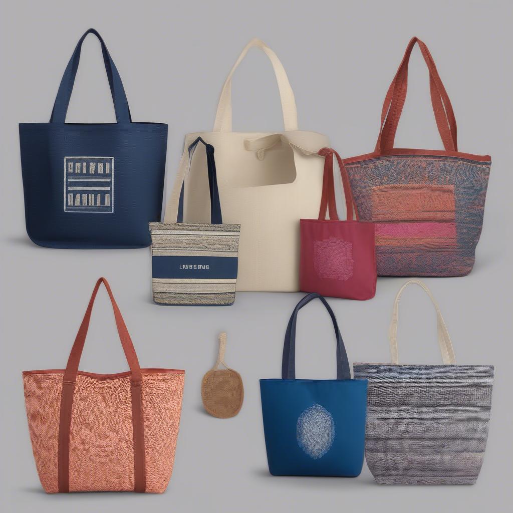 Variety of Custom Woven Tote Bags