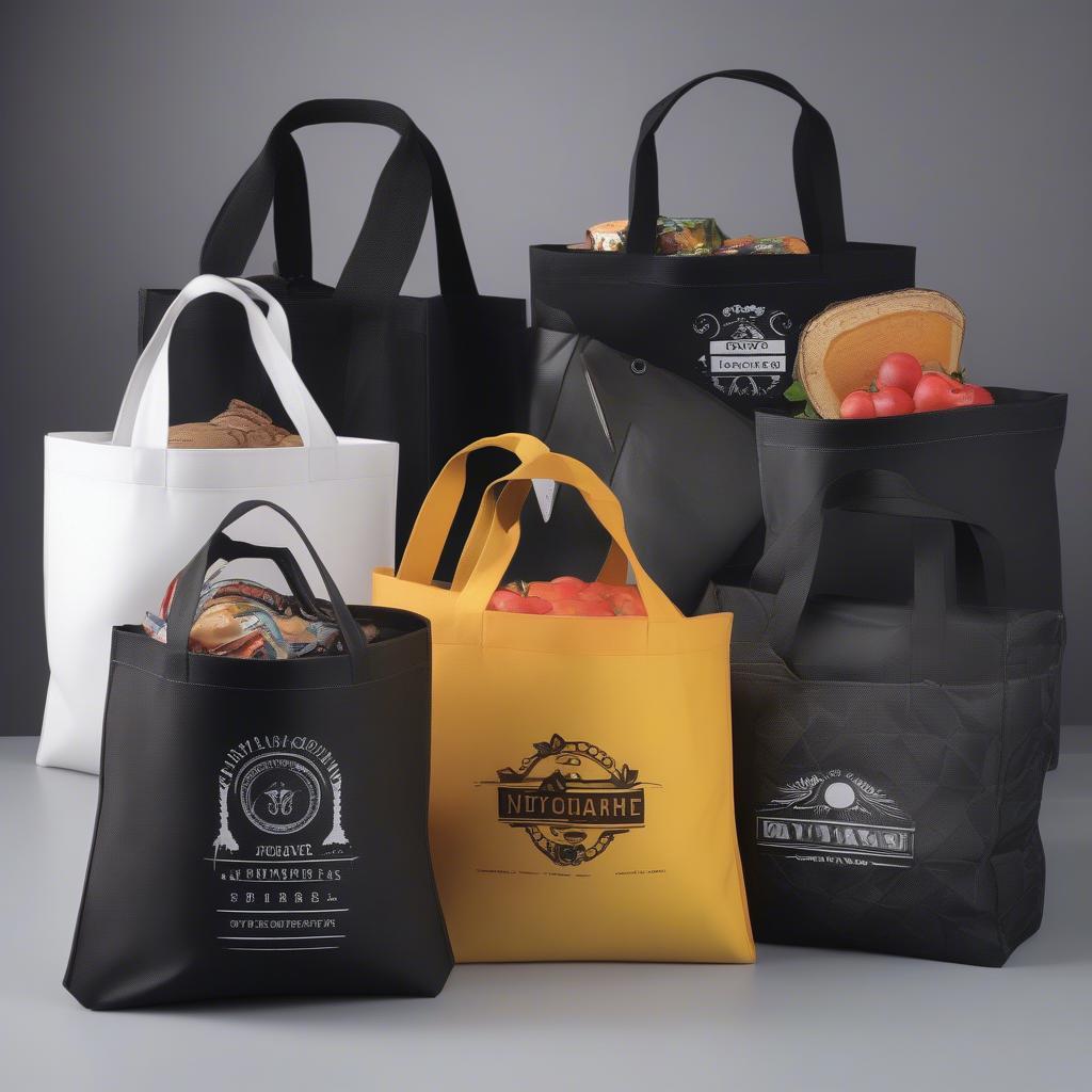 Customized Black Non-Woven Bags