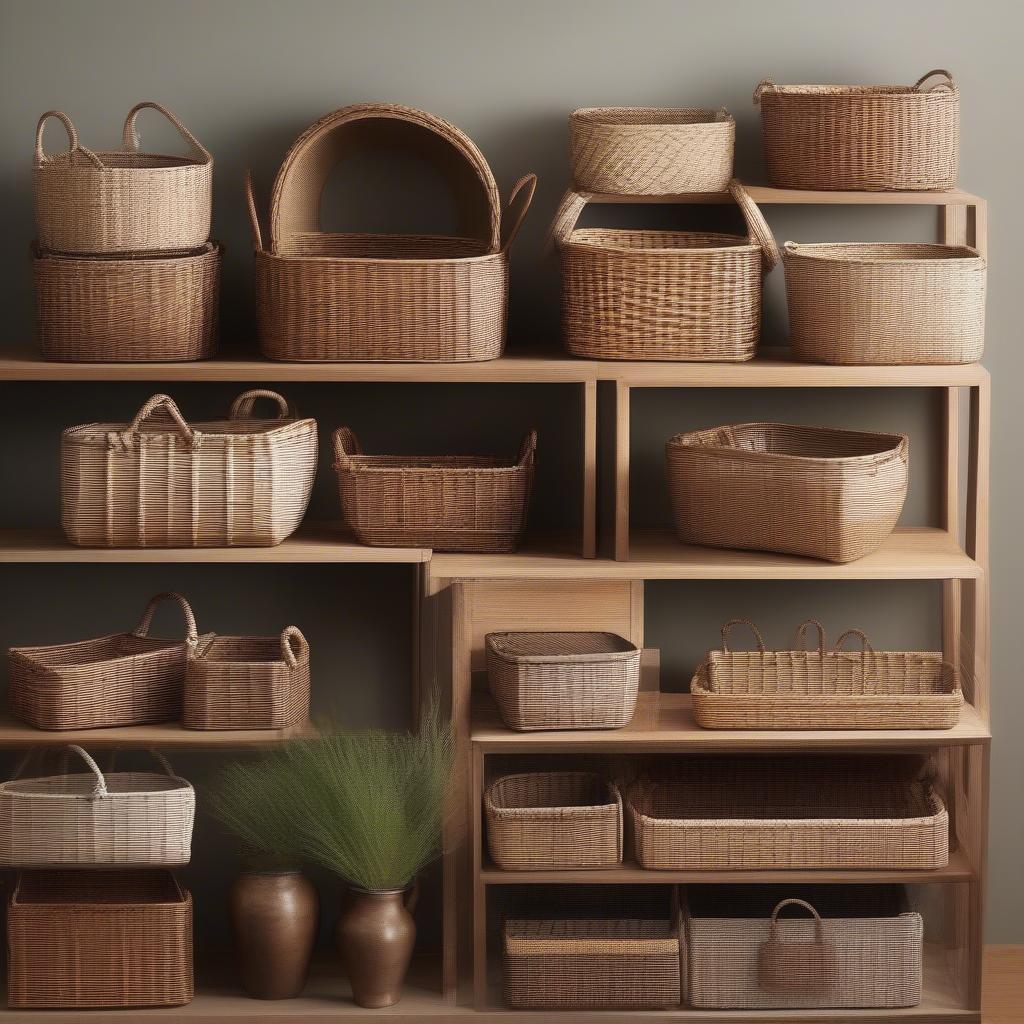 Variety of Deep Woven Baskets