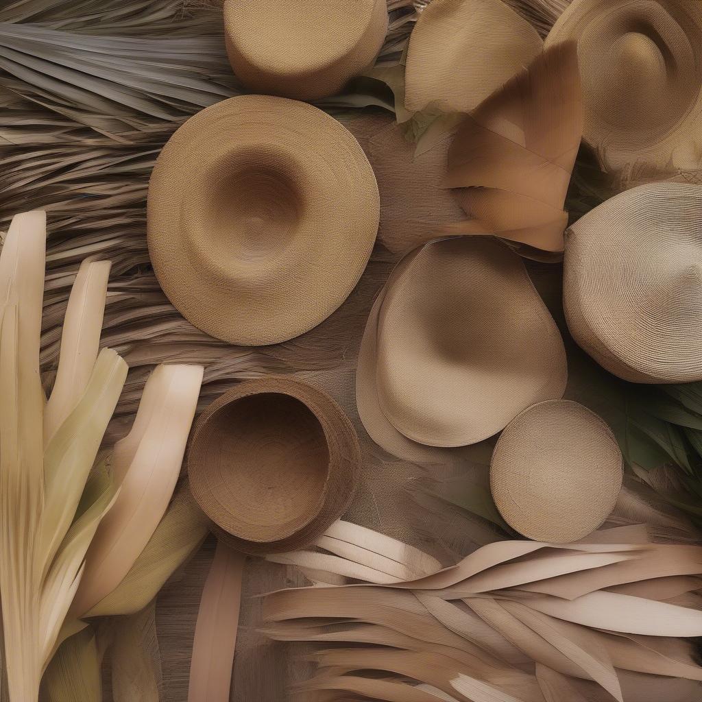 Variety of palm leaves suitable for hat making