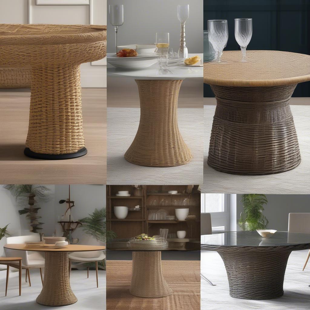 Different Styles of Basket Weave Dining Table Bases