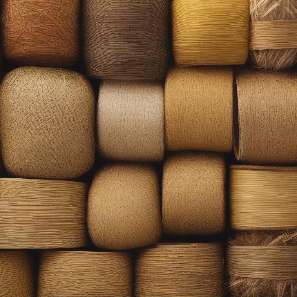 Variety of straw types used in hat making