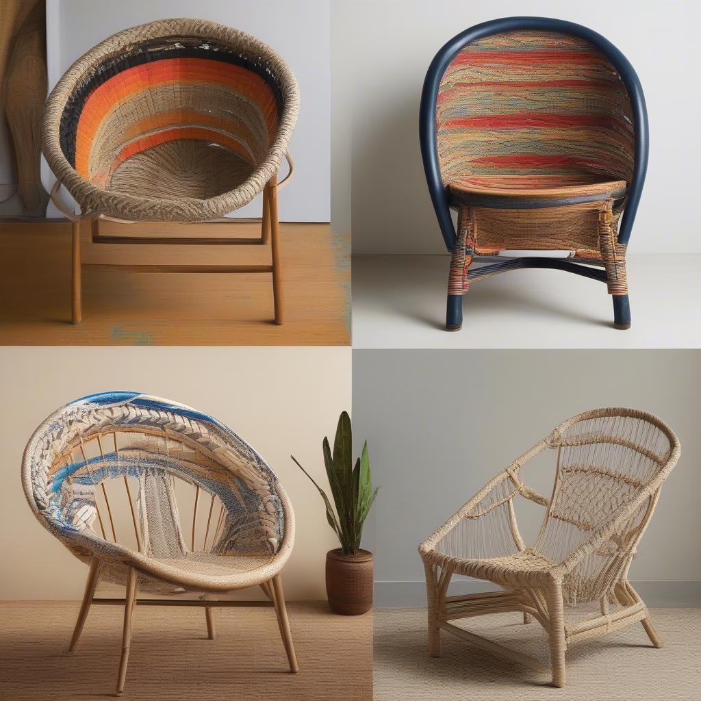 Variety of Mexican Woven Chairs: Equipal, Acapulco, Chiltepec, Butaque