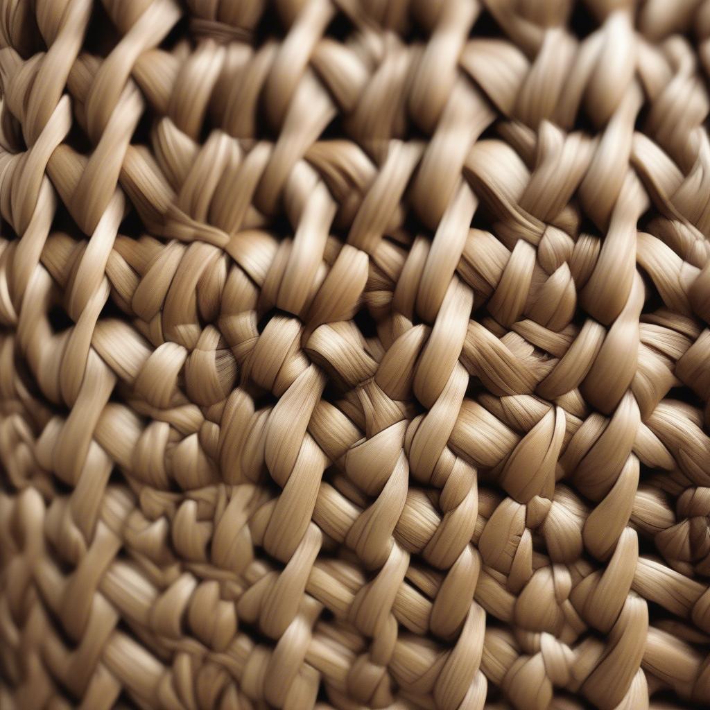 Close-up view of a double basket weave pattern showing the intricate over-under structure and texture.