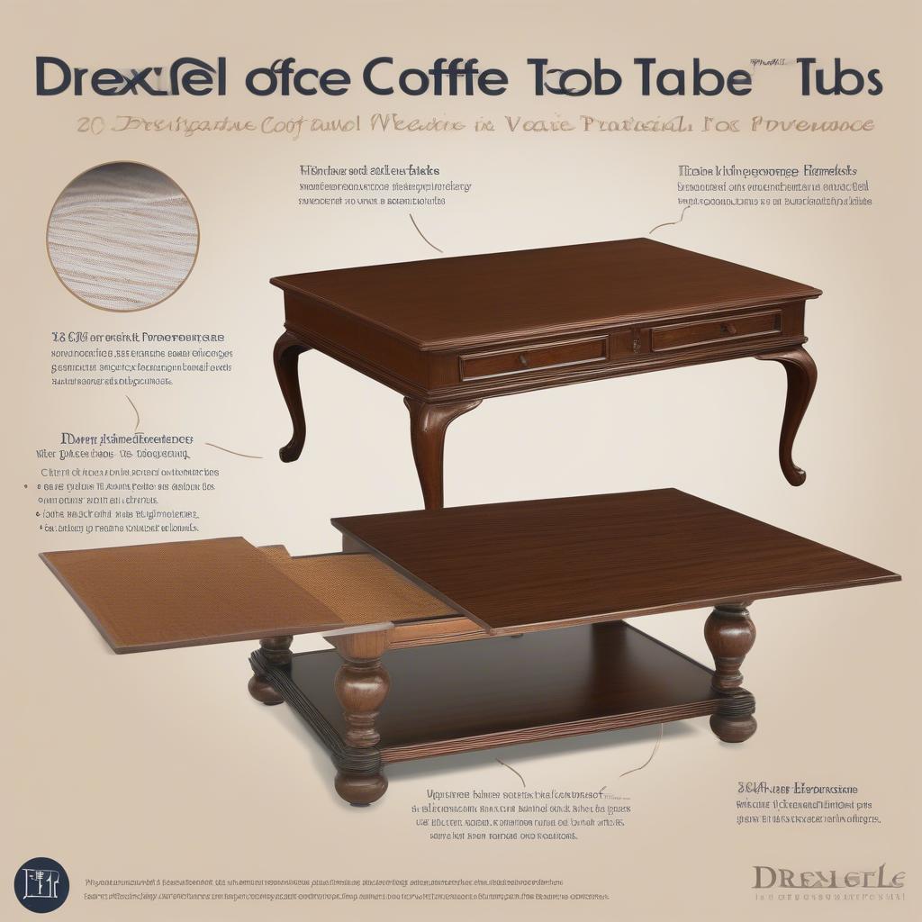 Drexel Heritage Coffee Table Weave Shelf Value Assessment