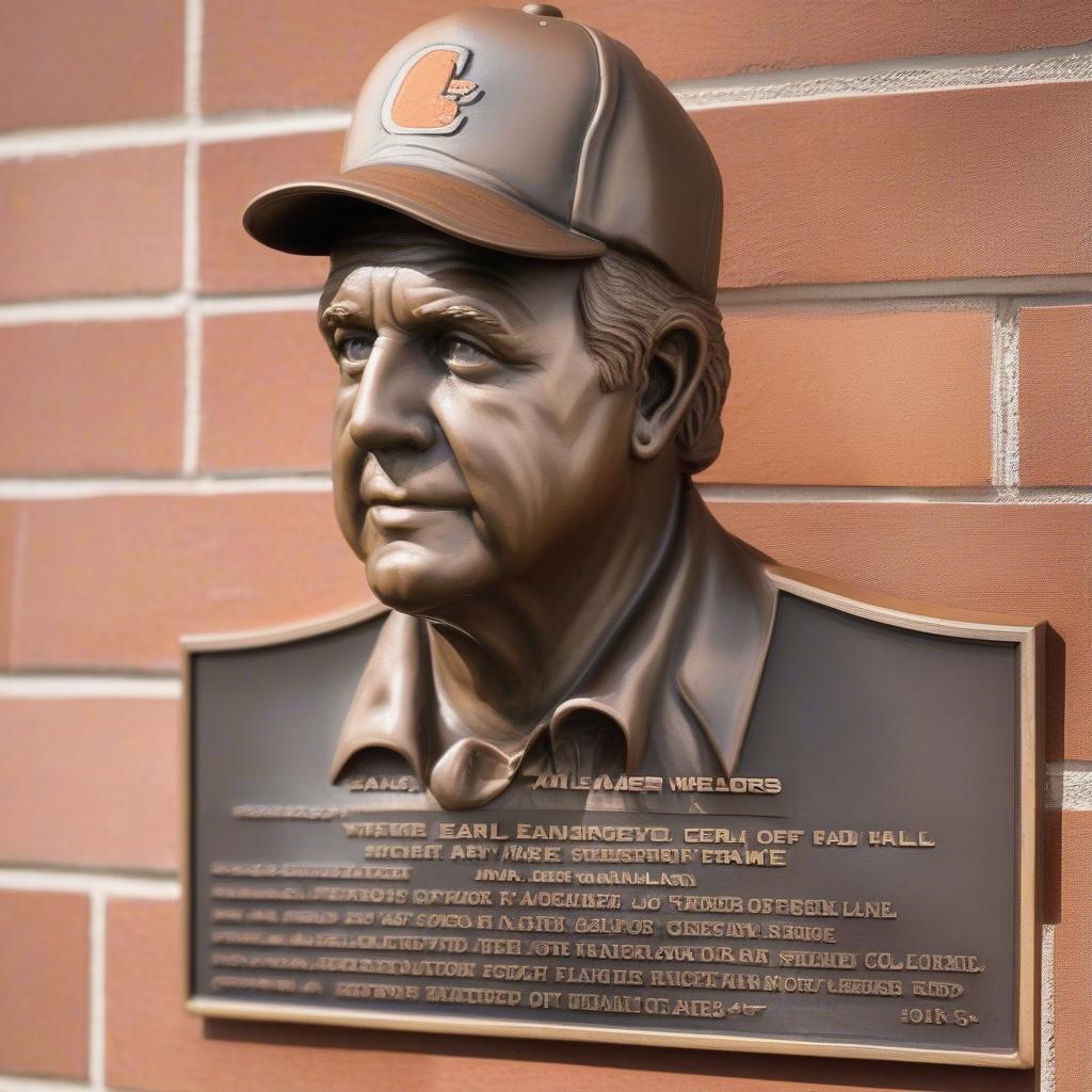 Earl Weaver's Hall of Fame plaque