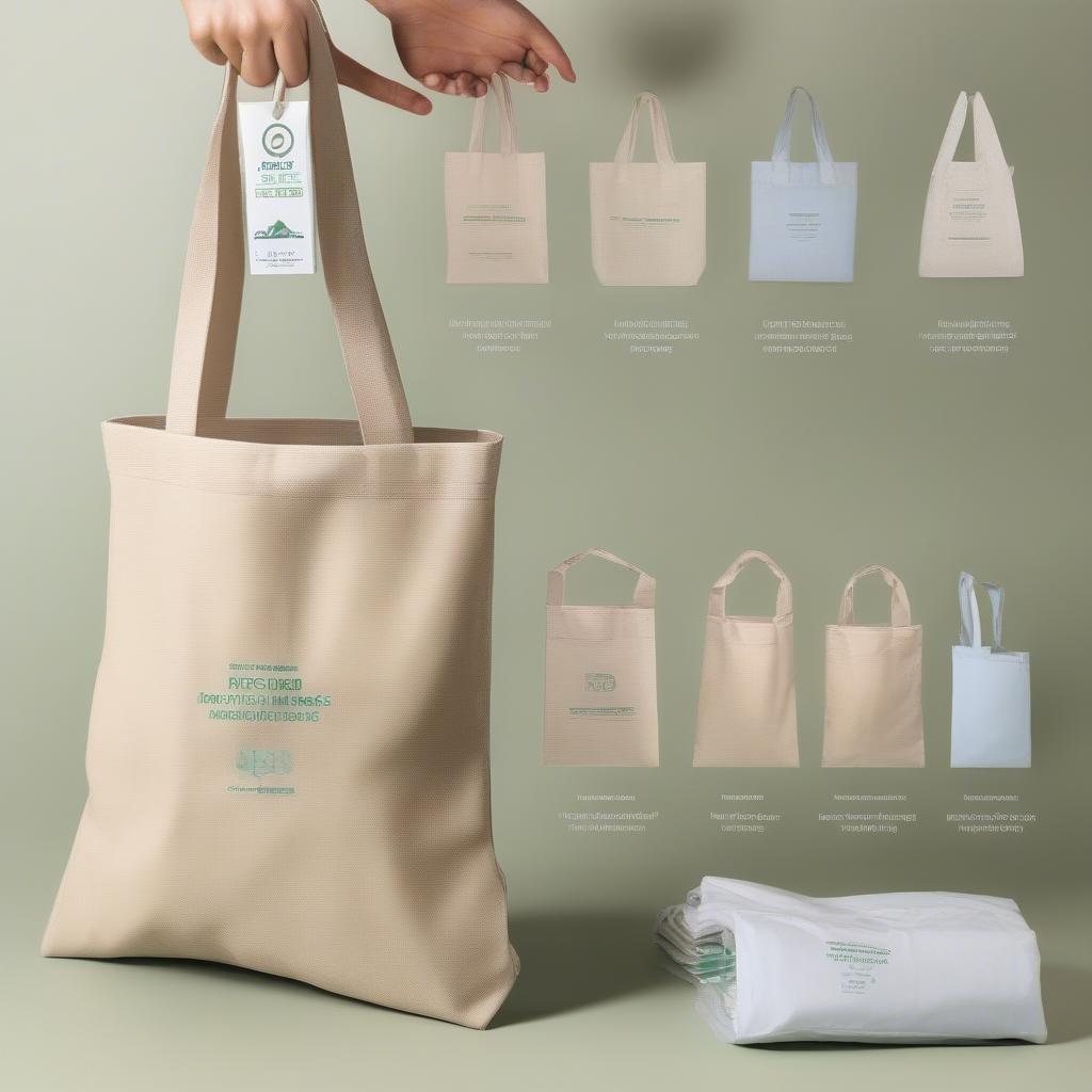 Eco-friendly foldable non-woven tote bags