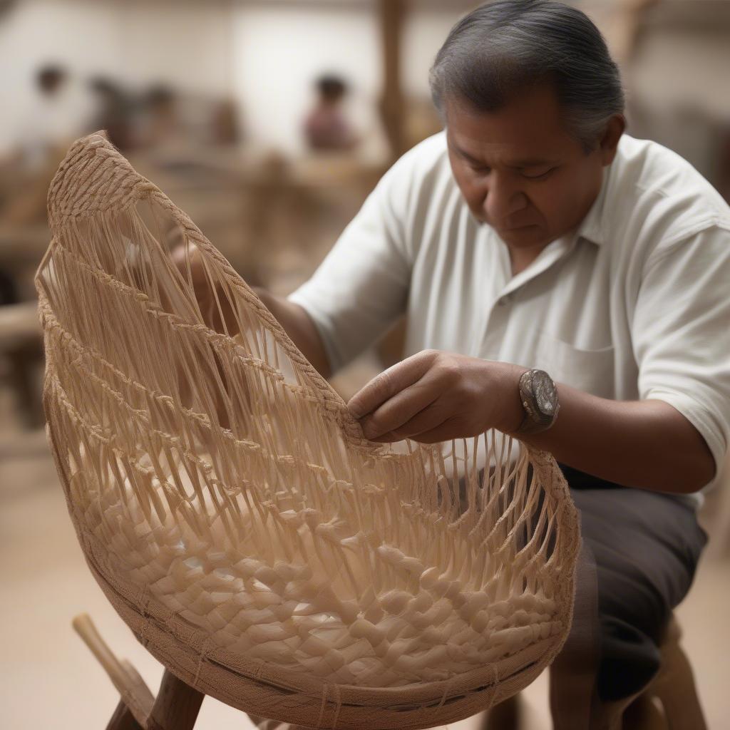 Traditional Equipal Chair Weaving Process