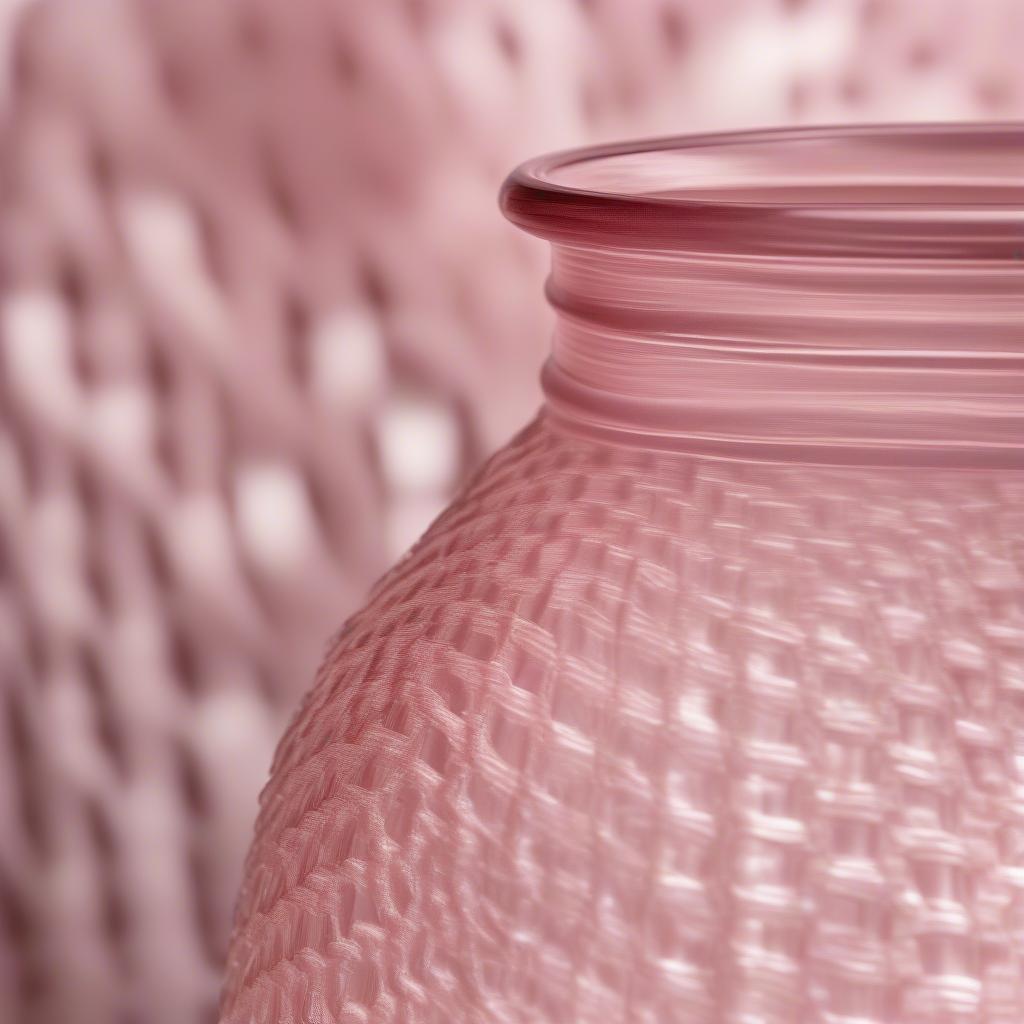 Fenton Glass Basketweave Vase