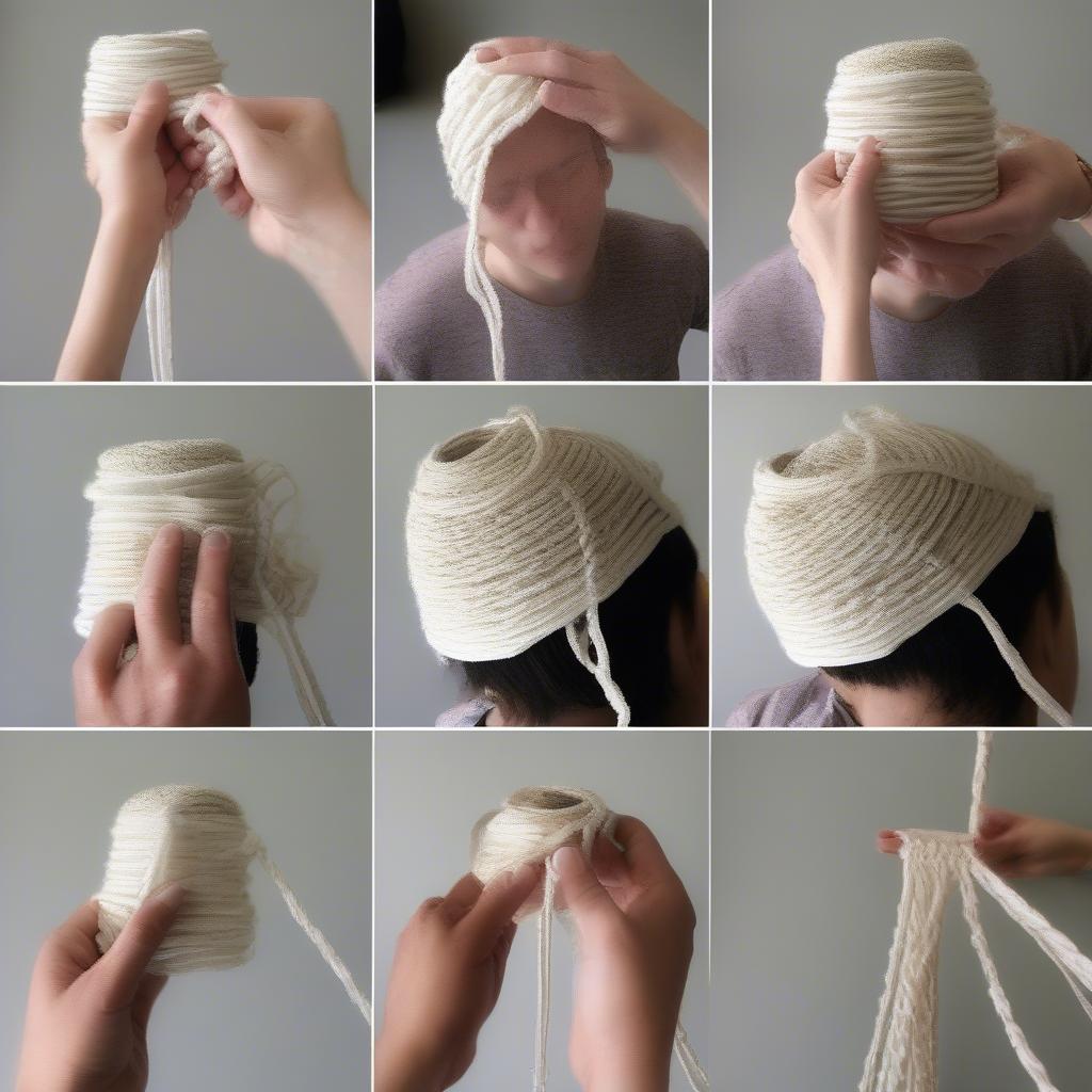 Creating a Yarn Hat Using Finger Weaving Techniques